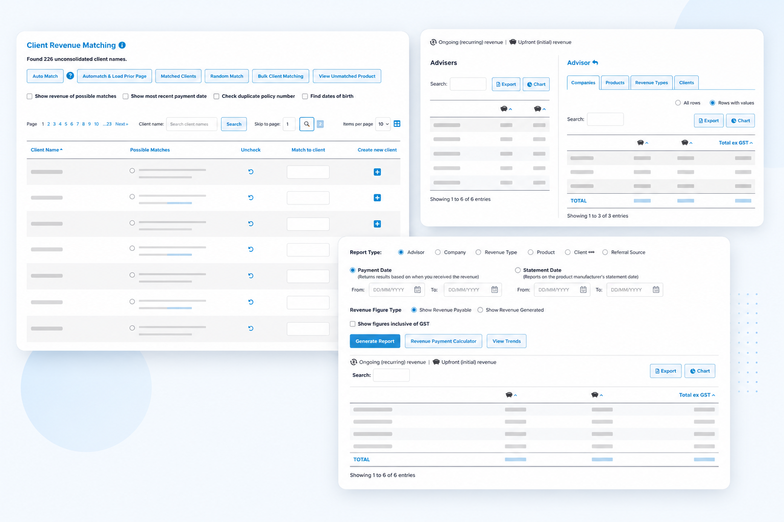 Worksorted revenue management dashboard
