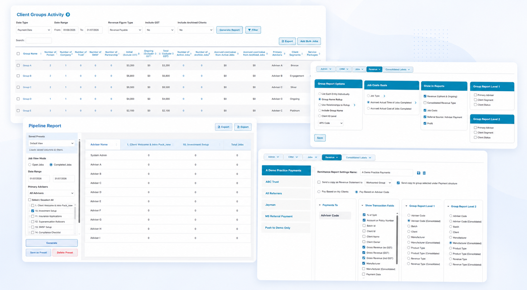 Worksorted solution for dealer groups